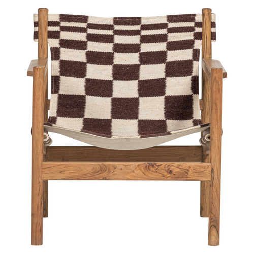 WOOOD fauteuil met houten frame Zano - Hout - Naturel/Bruin - 76x73x67
