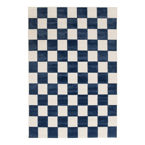 AFK Living vloerkleed Kleine Tegels - voor binnen en buiten - blauw - 120 x 170 cm