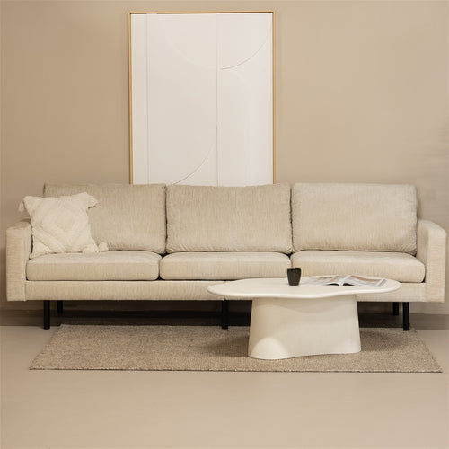 Giga Meubel Bank Florence 4-zits - Stof/Metaal - Beige