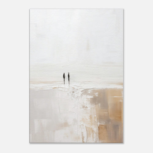 Artfulprints Canvas Abstract – Silhouettes 2 canvas - 40x60 cm - Grijs