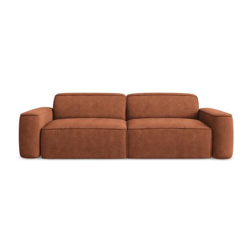 LaMiaSofa 4-zits bank Melissa - chenille stof - terracotta - 244x102x70