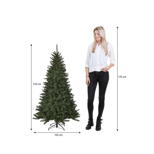 Black Box Trees Toronto Kerstboom met Volle Uitstraling - Kunstboom met Scharnierconstructie voor Snelle en Eenvoudige Opbouw - Kerstversiering voor