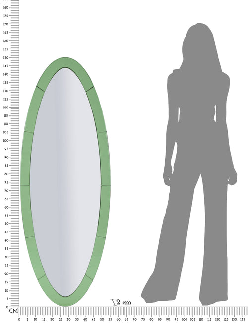 Mauro Ferretti wandspiegel - 55x2x150 cm - groen