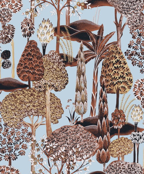 Masureel behang natuurmotief blauw - 53 cm x 10.05 m - 630956 - vtwonen shop