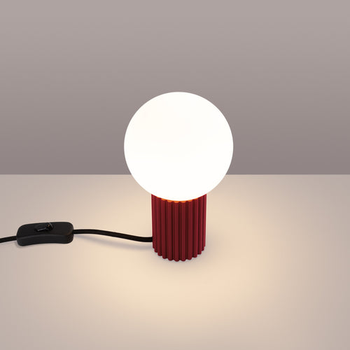 Sollux Lighting Tafellamp HALO bordeaux - 12x12x19cm