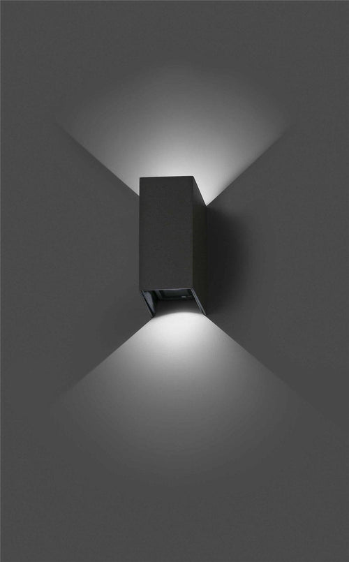 Faro Blind - LED Outdoor Up Down Wandlamp Donkergrijs IP54
