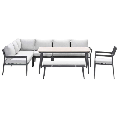 Garden Impressions lounge dining set Tineo donker grijs - 7-delig - vtwonen shop