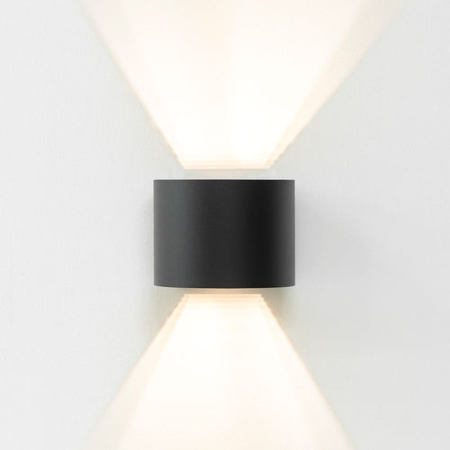 Artdelight wandlamp Gyro - 1 lichts - 11.2  x 9.7   cm - zwart