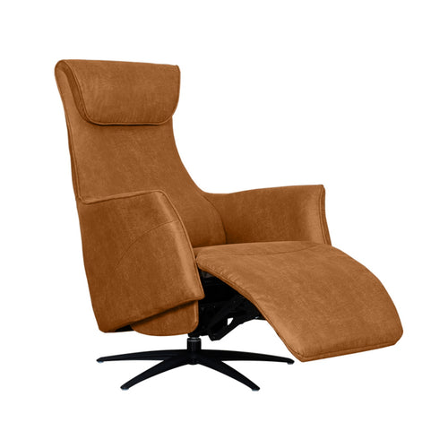 LABEL51 Elektrische Fauteuil Lund - Cognac/Zwart - 74x83x112cm