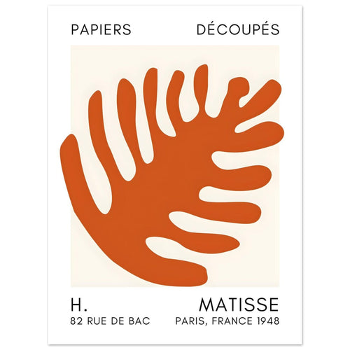 Artfulprints  Matisse – Coral bloom orange   poster 30x40 cm - vtwonen shop