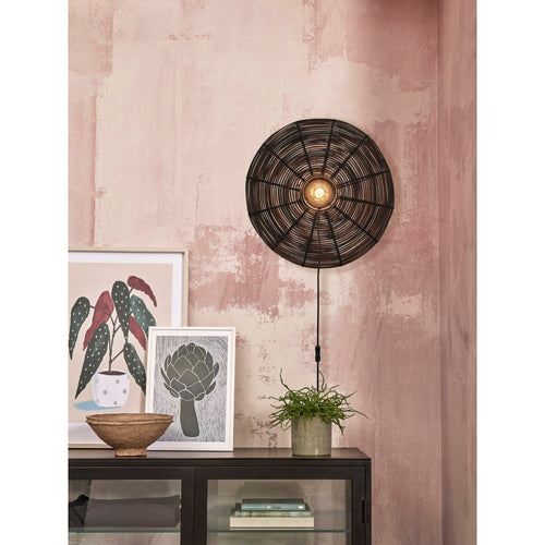 GOOD&MOJO wandlamp Tanami - zwart - Ø55cm - vtwonen shop