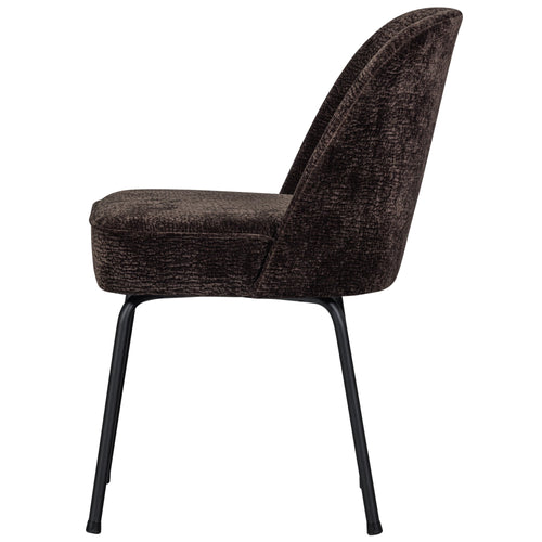 BePureHome eetkamerstoelen Vogue - Polyester - Donkerbruin - Set van 2 - vtwonen shop