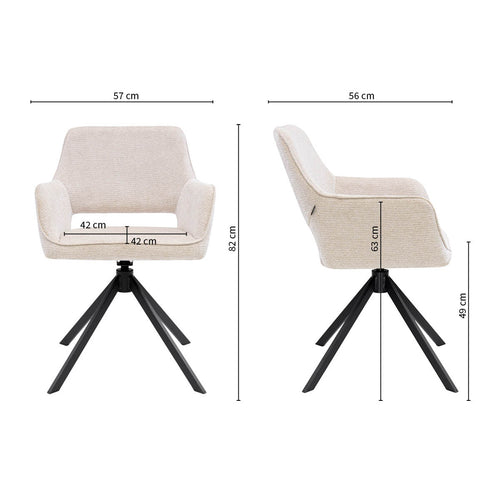 Kick draaistoel Pax - Champagne - vtwonen shop