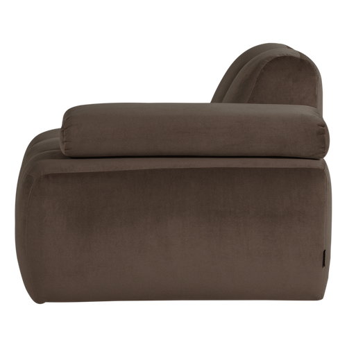 WOOOD 1-zits bank arm rechts Mojo - Velvet - Bruin - 74x124x97