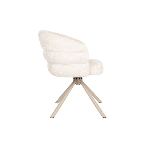Housecraft Living Marjolein Eetkamerstoelen Armleuning Beige - Set van 2