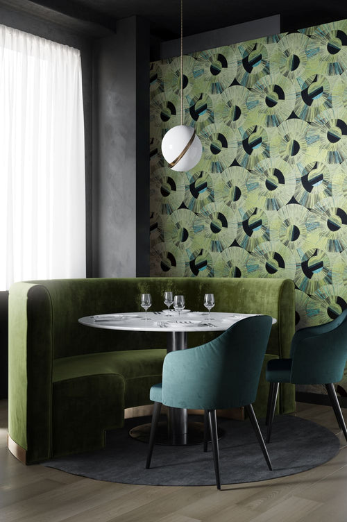 Masureel behang grafisch motief groen - 53 cm x 10.05 m - 630830 - vtwonen shop