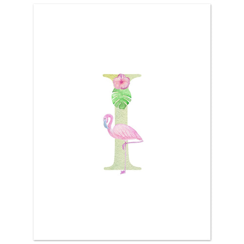 Artfulprints  Letter I kindernaam   poster 30x40 cm - vtwonen shop