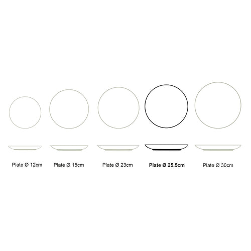 vtwonen - Painted Dinerborden - Serviesset van 2 - 25.5cm - vtwonen shop