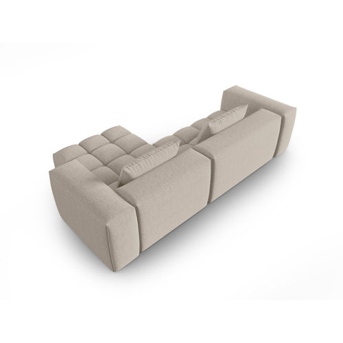 Cosmopolitan Design - Modulaire hoekbank rechts Verona 3-zits, structurele stof zand - 145x260x70cm