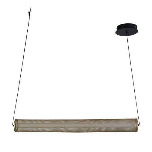 Searchlight Thread LED plafondhanger goudkleurig gaas en matzwart