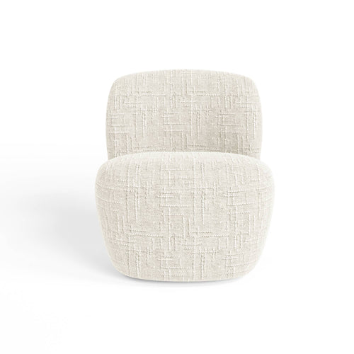 Premium Interiors - Draaibare fauteuil COMI - fluweel weefsel crème 65cm
