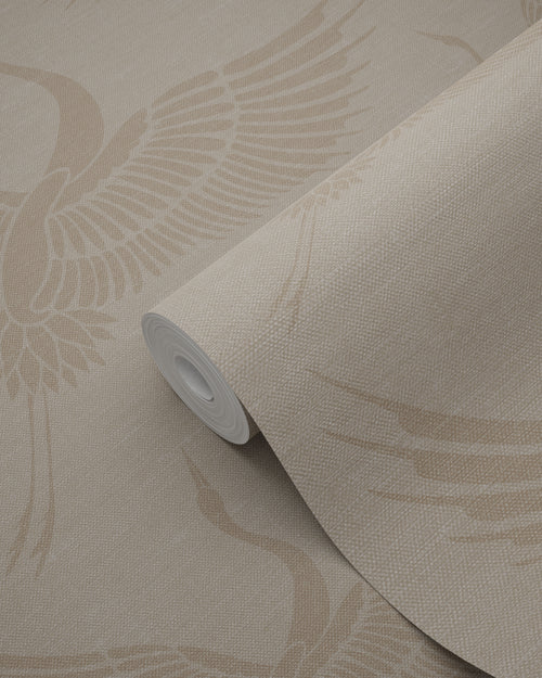 Origin Wallcoverings behang kraanvogels beige - 0,53 x 10,05 m - 347826 - vtwonen shop