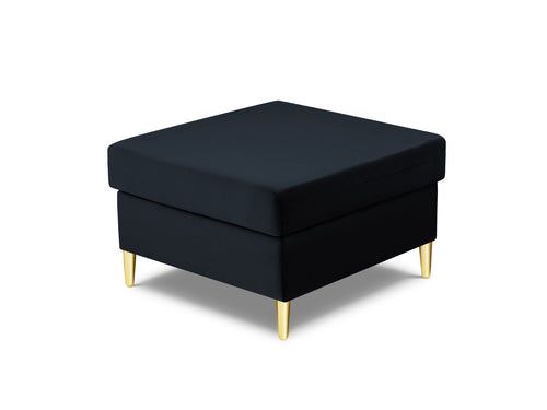 Cosmopolitan Design Poef Kyoto flueel, donkerblauw - 70x70x45cm