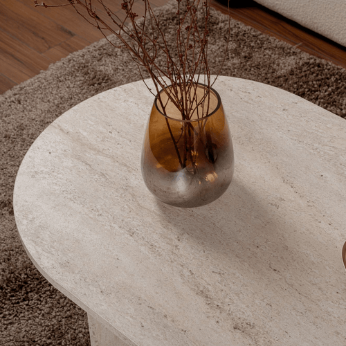 Calicosy - IRIS Ovale salontafel L119 cm - Kasjmier - 60x119x39,8 cm