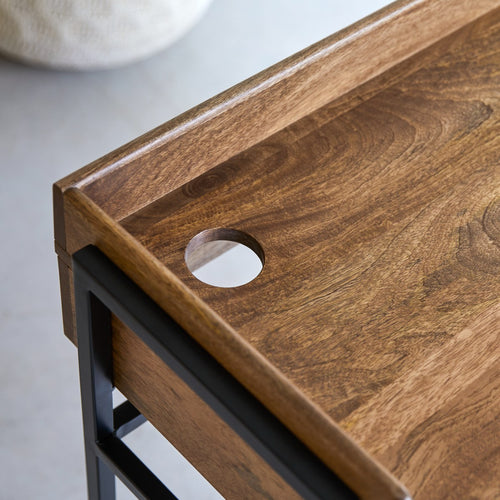 Tikamoon Bureau van massief mangohout en metaal - Bruin - vtwonen shop