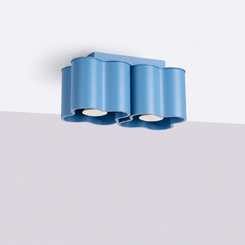Sollux Lighting Plafondlamp OVIO 2 azuurblauw GU10 - 24,5x12x12cm