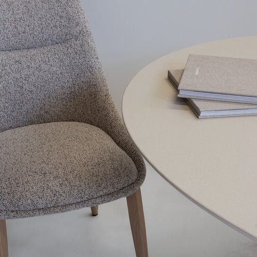 DÉJA Living Eetkamerstoel Malou - Taupe/Naturel - Set van 2 - vtwonen shop