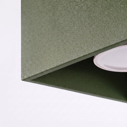 Sollux Lighting Plafondlamp QUAD 1 olijfgroen - 10x10x10cm