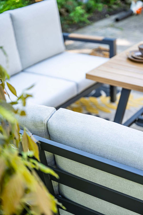 Elati lounge-dining hoekset-5-delig-c.black - sand - light teaklook