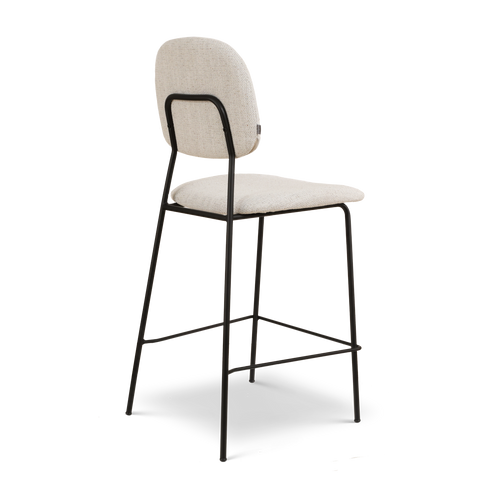 Nolon Jasmijn Barkruk Beige Melange - Zwart - 65 cm