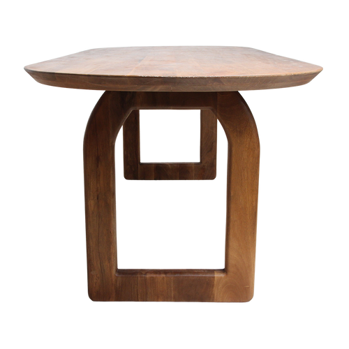 Raw materials eettafel Bullnose open - bruin - 200 cm