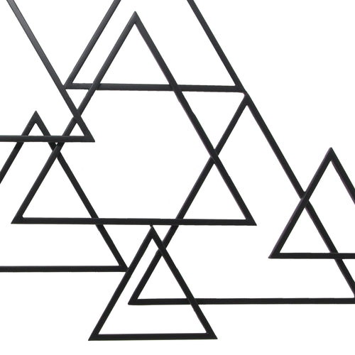 Art for the Home Metal Art - Moderne Driehoeken - Zwart - 1,11m x 64cm - vtwonen shop