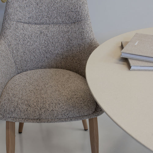 DÉJA Living Eetkamerstoel Noé - Taupe/Naturel - Zithoogte 47cm - Set van 2 - vtwonen shop