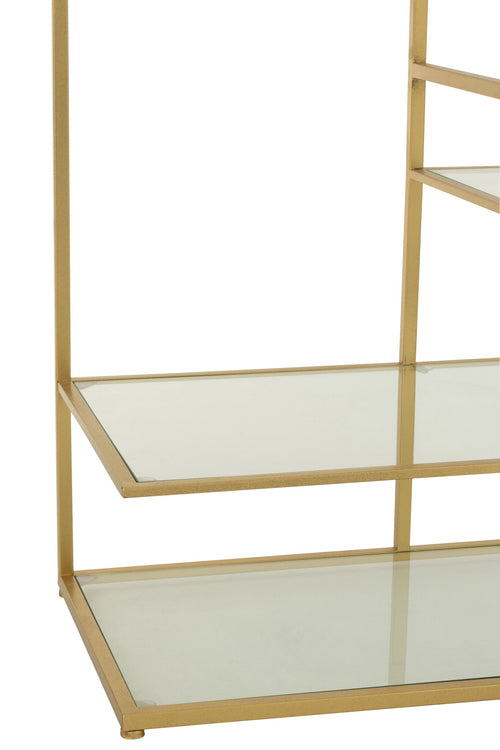 J-Line console - ijzer/glas - goud