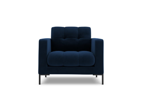 Cosmopolitan Design Fauteuil Bali flueel, koningsblauw - 96x87x75cm
