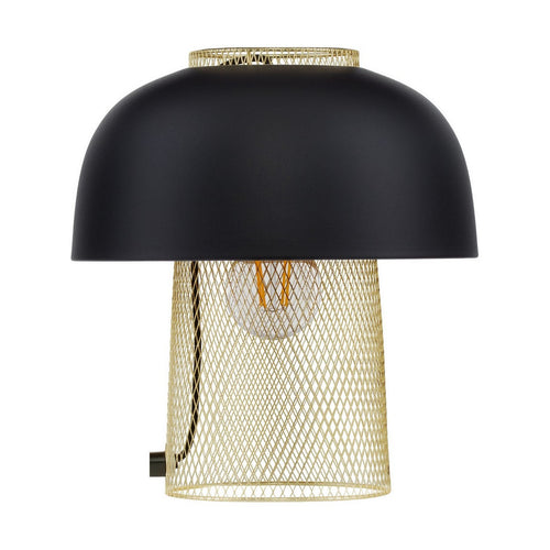 Nova Luce SQUBE Tafellamp Sandy Black, Goud E27 1x12W