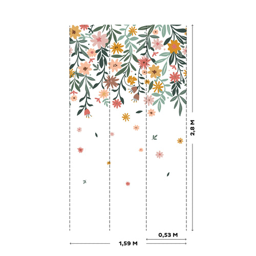 Art for the Home Fotobehang - Maeva Vallende Bloemen - 280x159cm