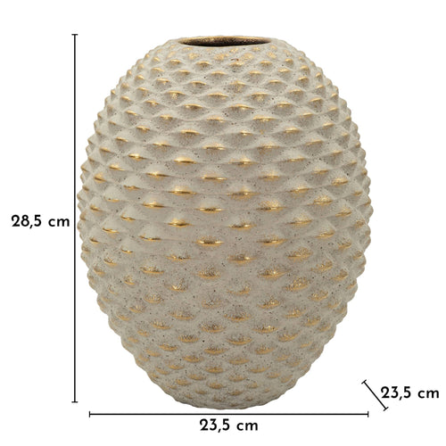 Mauro Ferretti vaas - Ø 23,5x28,5 cm - beige