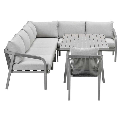 Garden Impressions lounge dining set Tarera taupe - 6-delig - incl stoel