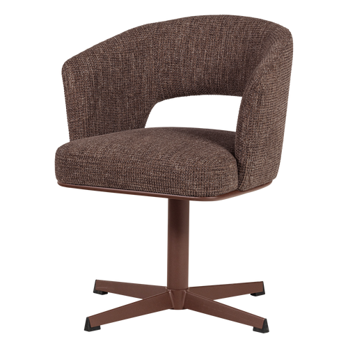 WOOOD draaibare eetkamerstoel oudroze melange Libi - 79x62x59