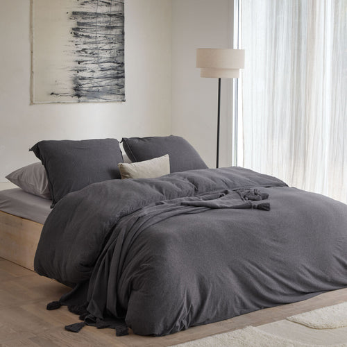 Walra - Dekbedovertrek Soft Comfort - 140x220 cm - Antraciet