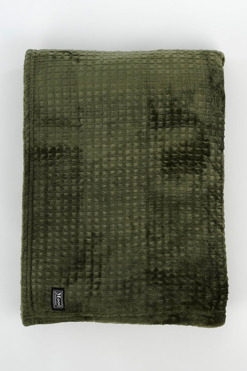 In The Mood Collection Joanne Fleece Plaid - L180 x B130 cm - Polyester - Donkergroen