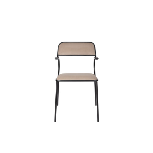 Zuiver Alba Eetkamerstoelen met armleuning Zwart/Beige - Set van 2 - vtwonen shop