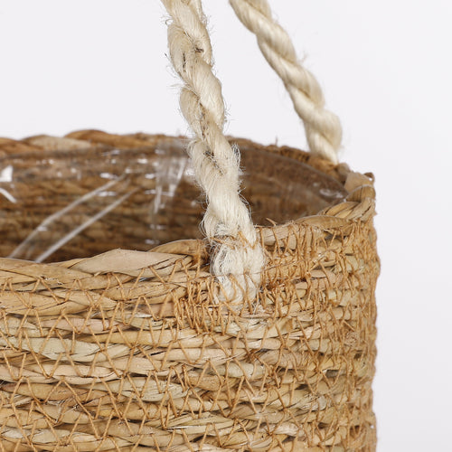 Mica Decorations Atlantic Plantenmand - Set van 2 - H16 x Ø16 cm - Lichtbruin - vtwonen shop