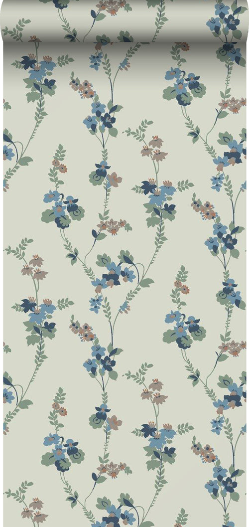 Borastapeter behang bloemen groen - 53 cm x 10.05 m - 660843 - vtwonen shop