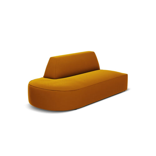 Cosmopolitan Design - Linker modulaire bank Siena 2-zits, flueel geel - 93x181x69cm